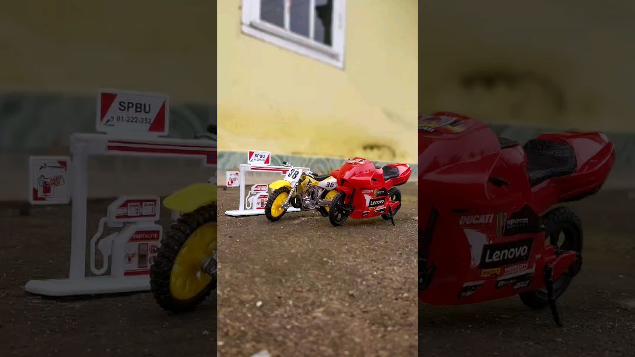 Dirt bike finger toys | diecast motorcross motor balap honda ducati 