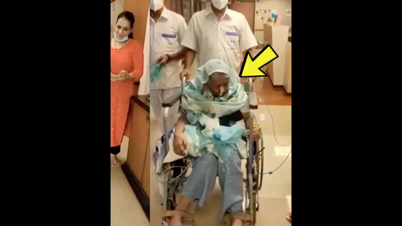 Asha Bhosle emotional moments walking in the hospital with her granddaughter and family😢🙏