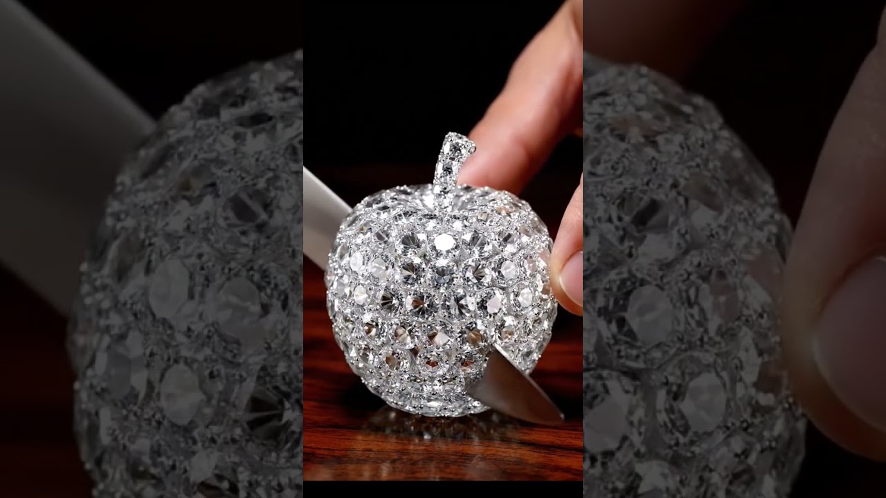 A Diamond 💎 Apple 🍏 Cutting 🗡️ Satisfying video 