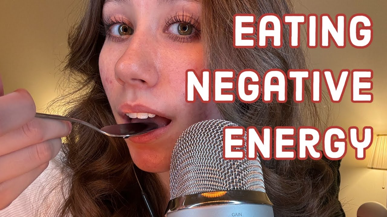 ASMR | Eating Your Negative Energy (Plucking, Spoon, Straw) MOUTH SOUNDS