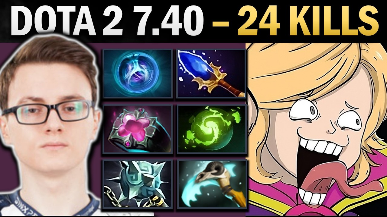 Invoker Pro Mid with 1100 XPM and 24 Kills - Dota 2 7.41