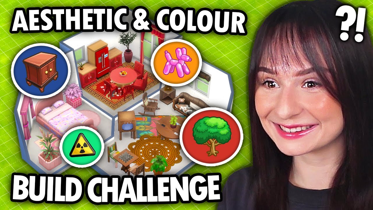 Every room is a random AESTHETIC & COLOUR build challenge in The Sims 4