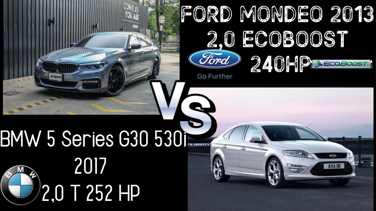 Ford mondeo 2,0 ecoboost 240 HP VS BMW 5 Series G30 530i 252 HPRACE=ACCELERATION & TOP SPEED -