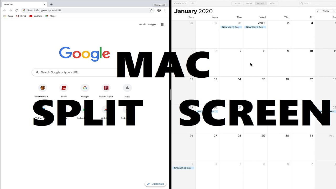 Как разделить экран на MacBook!