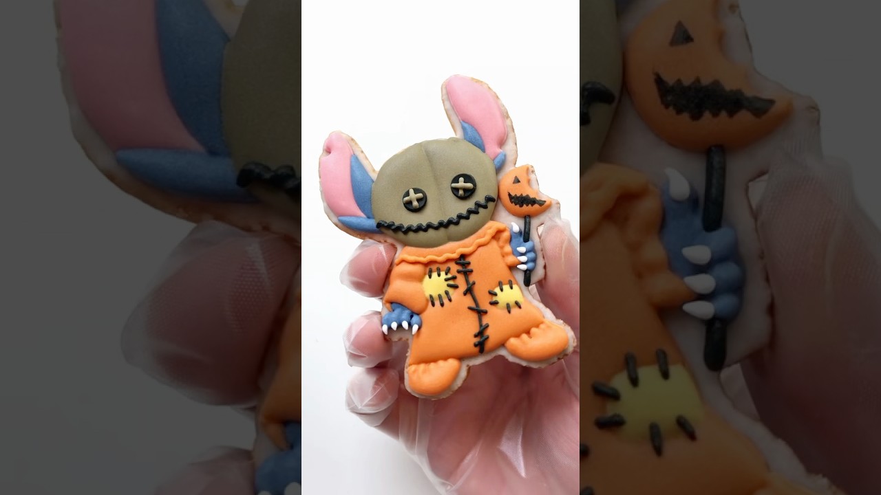 🎃cute Stitch Halloween cookie decorating~ アイシングクッキー #stitch #cookiedecorating #halloween