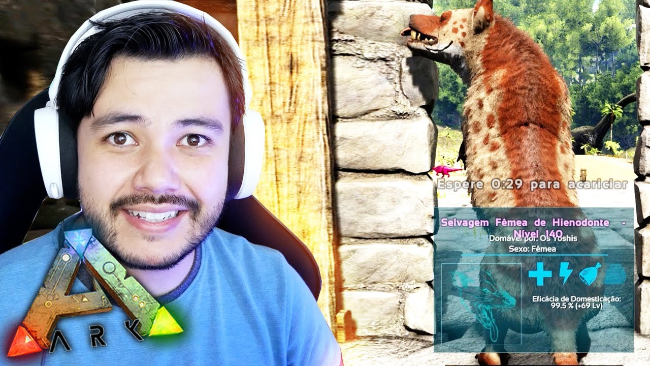 ARK PRIMITIVO #61 - Levei Uma SURRA das HIENAS!