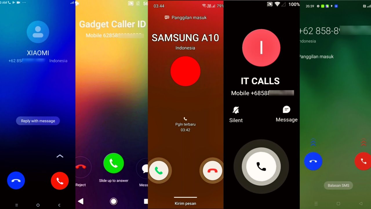 XIAOMI 11/ OPPO K1/ SAMSUNG AX/ MEIZU M5/ REALME 12 incoming calls