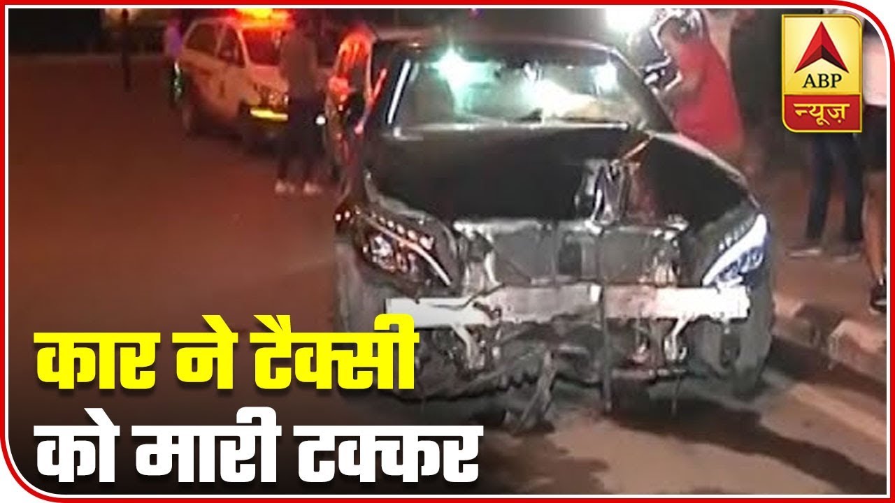 Delhi: High Speeding Mercedes Car Hits A Taxi | ABP News