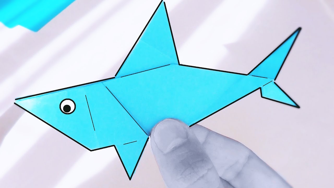 Cómo hacer un TIBURÓN de PAPEL | Tutorial de Origami