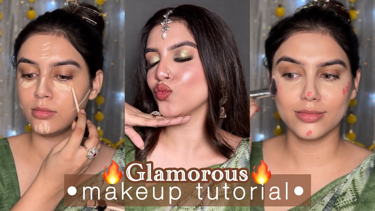 Glamorous makeup tutorial step by step for this festive season🔥✨#youtube  #diwalispecial #diwali 