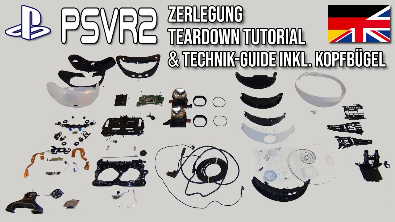 PlayStation PSVR2 Headset (PS5) aufschrauben / Teardown Tutorial & Technik-Guide inkl. Kopfbügel 🪛