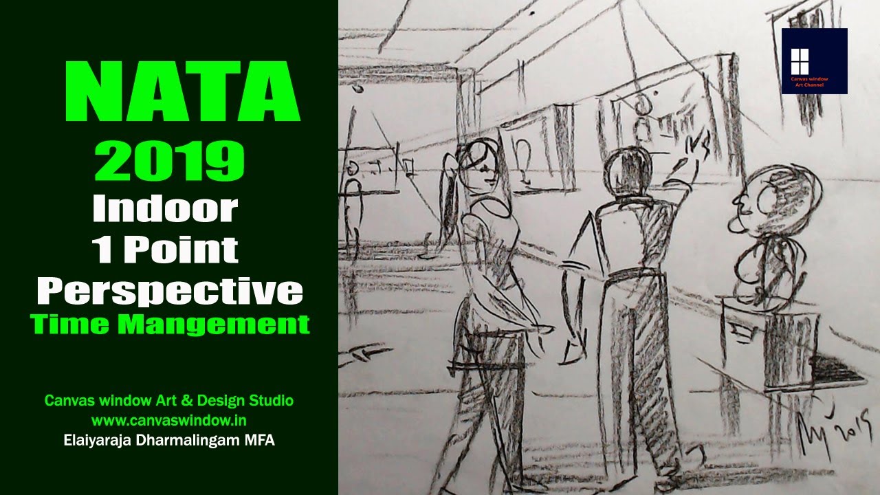 NATA 2019 - Quick Sketch - Real time -1 Point Perspective - Indoor | CWADS