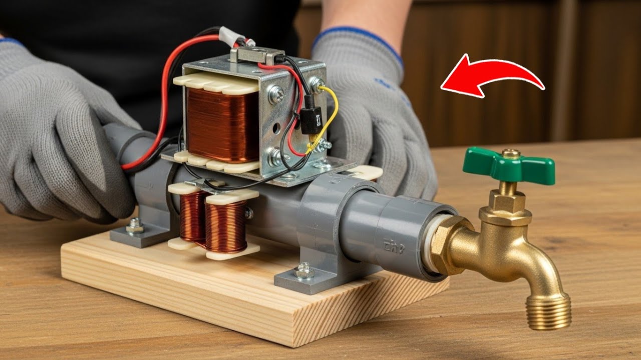 Free Heating All Winter! Try Insert a Broken Motor To PVC Pipe The And Get Free Hot Water 🔥