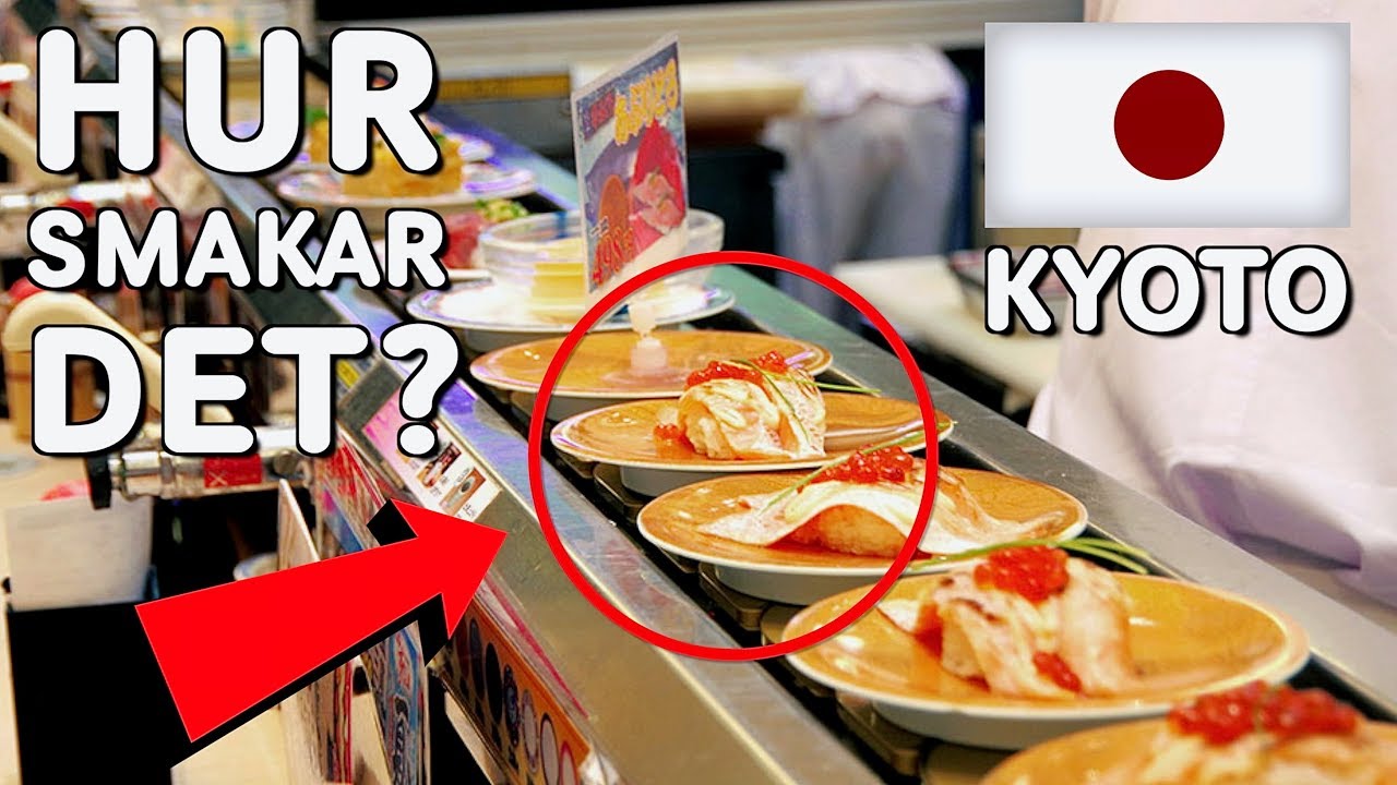 Vi Testar Rullband Sushi i Kyoto!