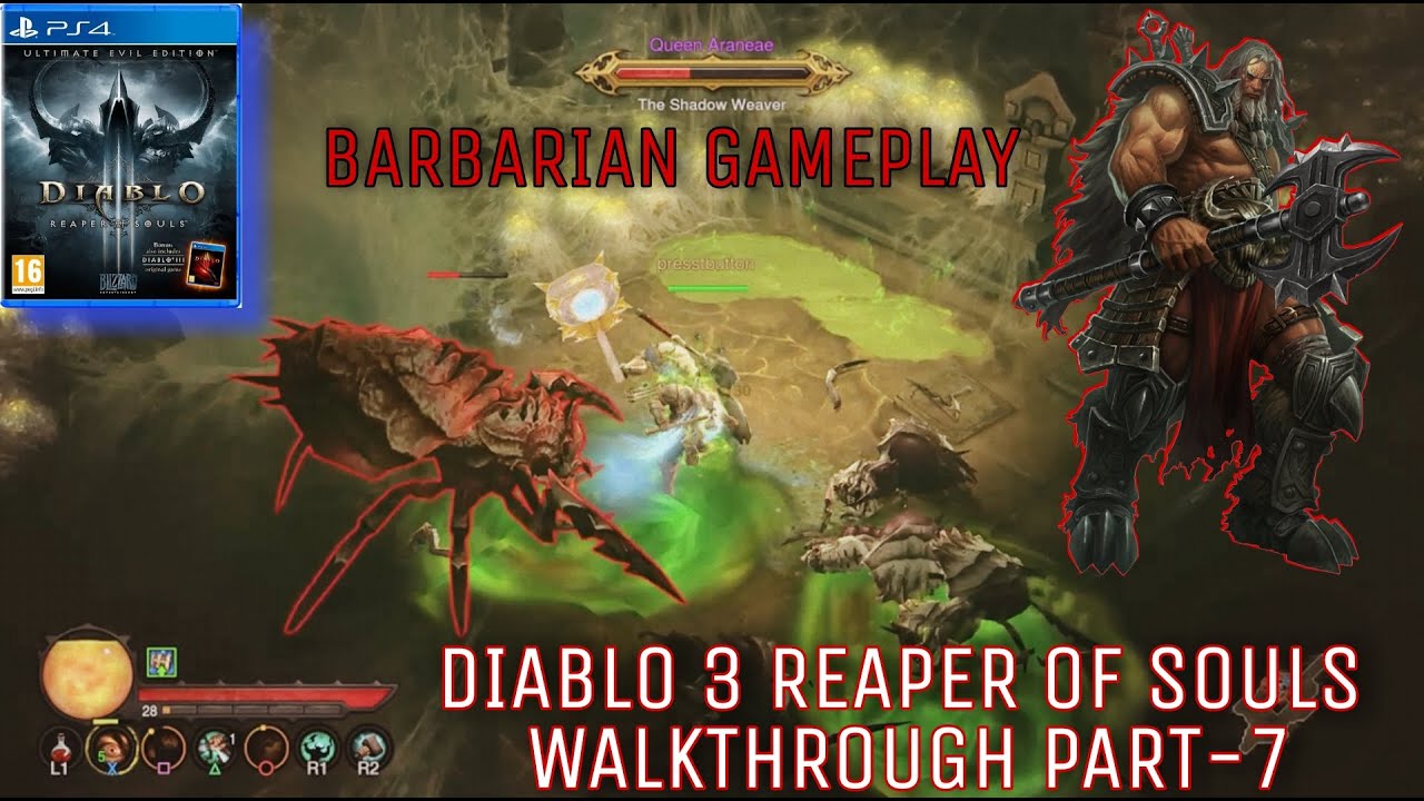 Diablo III  Reaper of Souls – Ultimate Evil Edition BARBARIAN WALKTHROUGH PART-7 PS4
