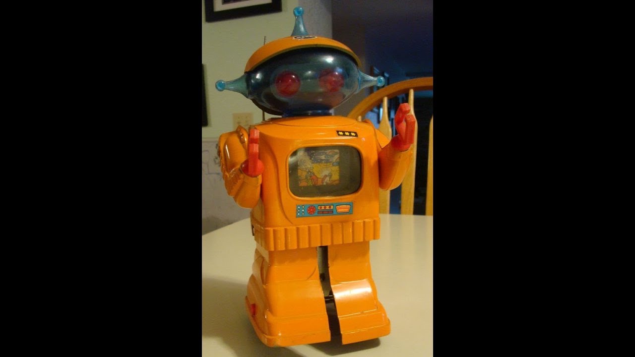 Vintage toy TV robot from PAYA in Spain 1967 too 1972