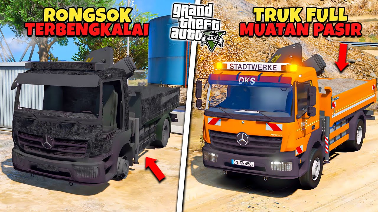 Aku Menemukan Truk Full Muatan Pasir Yang Sudah Rongsok Terbengkalai - GTA 5 MOD