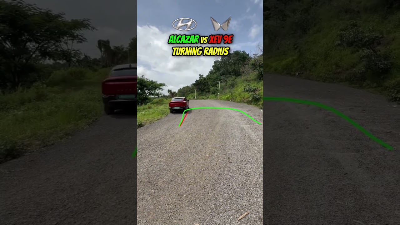 Alcazar Vs XEV 9E: Turning Radius Test