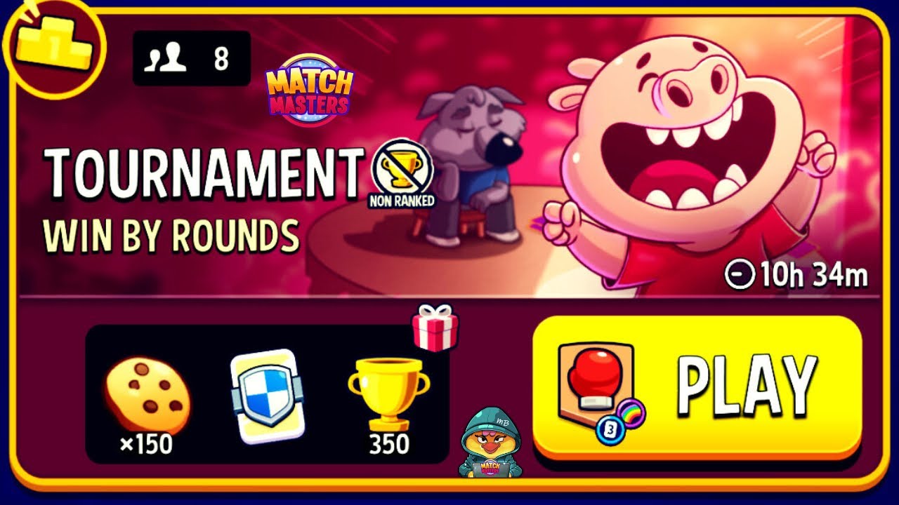 TOURNAMENT! 8 players Win By Rounds Rainbow | Match Masters