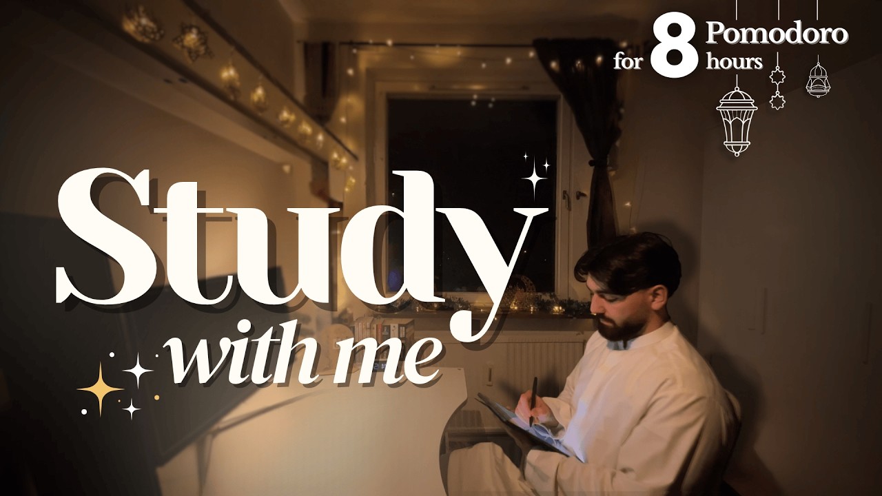 8H Study With Me 🌙 | Day 11: Ramadan Nights🕌  | 50/10 Pomodoro | Engineering Student ⚙️