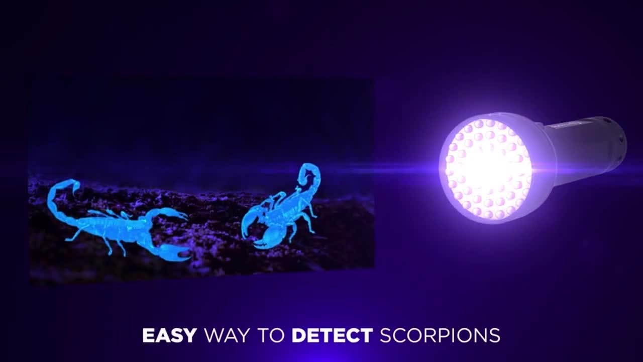 Escolite UV Flashlight Black Light, 51 LED 395 nM Ultraviolet Blacklight Detector for Dog Urine, Pet