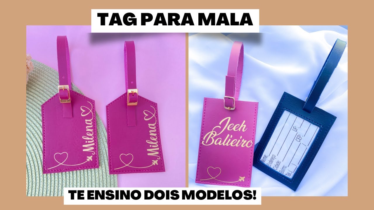Tag para Mala I Tag para Mala de Viagem I Passo a Passo dois Modelos de Tag Personalizada