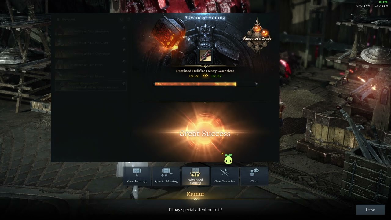 Just A Quick Lv.30 Weapon Advance Honing