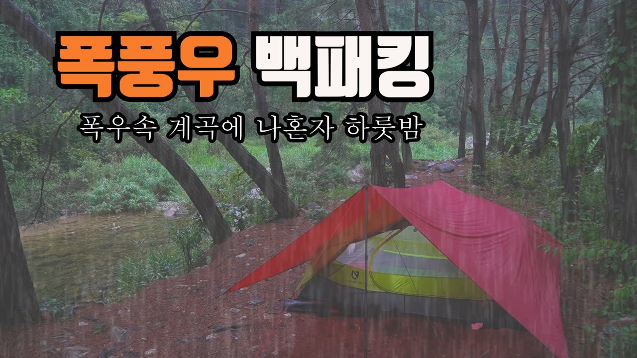천둥 번개가 치는 폭우속 하룻밤 !! 힐링이 될수 있을까...?  또 하룻밤을 지새어 보았습니다...