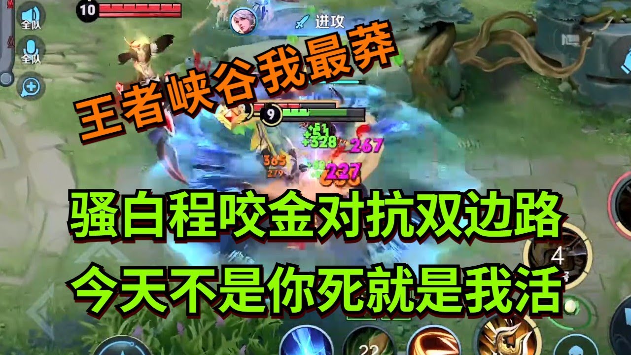 【王者荣耀骚白】骚白程咬金对抗双边路 今天不是你死就是我活