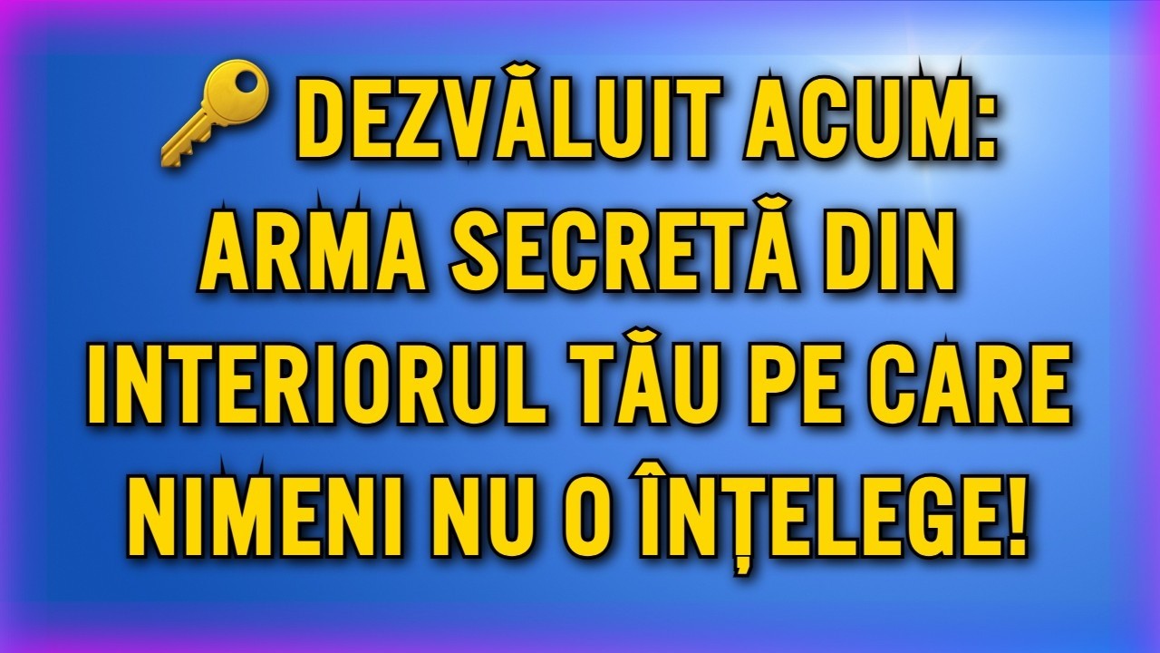 🔑 DEZVĂLUIT ACUM: ARMA SECRETĂ DIN INTERIORUL TĂU PE CARE NIMENI NU O ÎNȚELEGE!