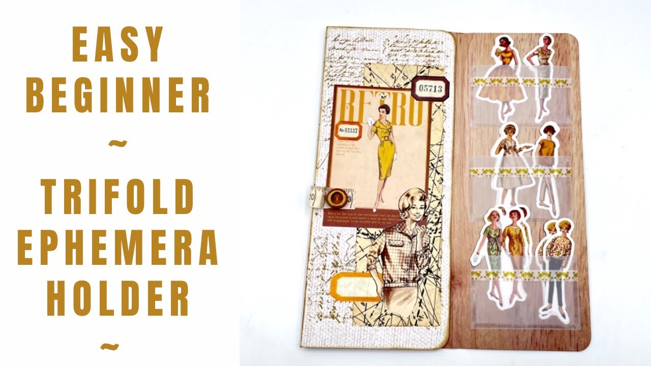 ⭐️EASY BEGINNER TRIFOLD EPHEMERA FOLDER ⭐️ #junkjournalideas #craftwithme Updated KoFi Set