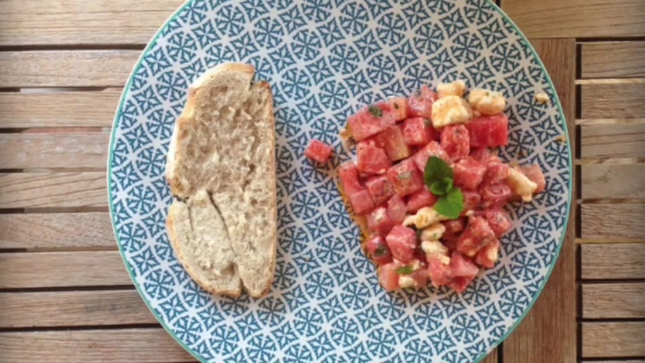 Recette salade fraiche &agrave; la feta et &agrave; la past&egrave;que - L'atelier de juliette