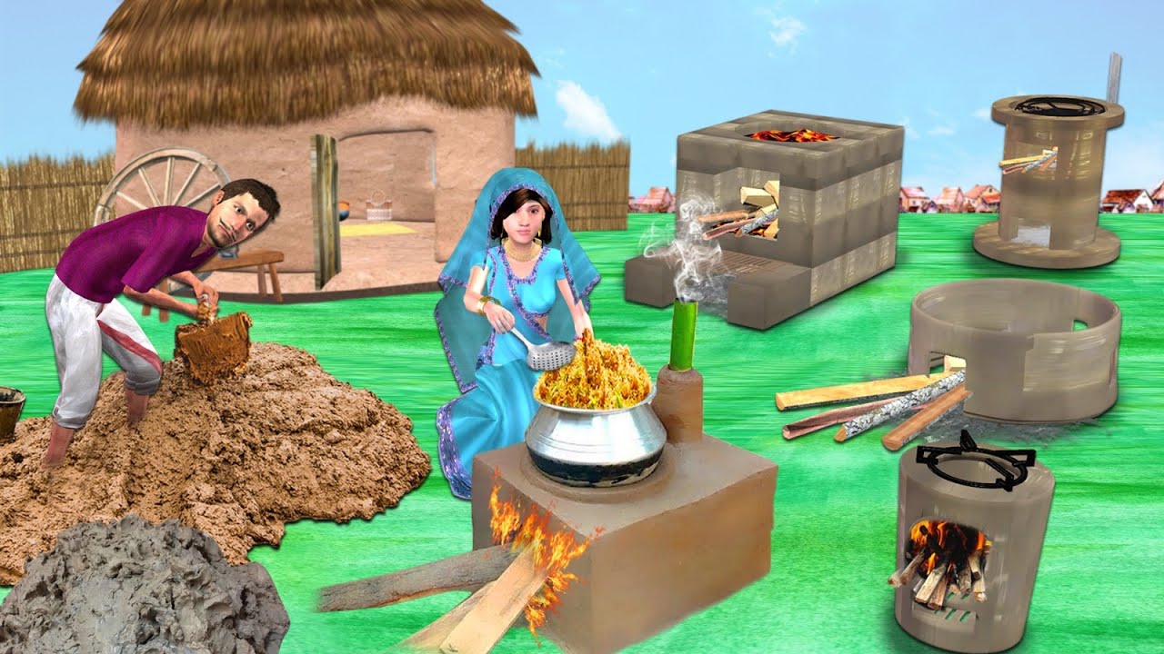 Mitti Chulha Mud Stove Cooking Chicken Biryani Street Food Hindi Kahani Hindi Stories Comedy Video