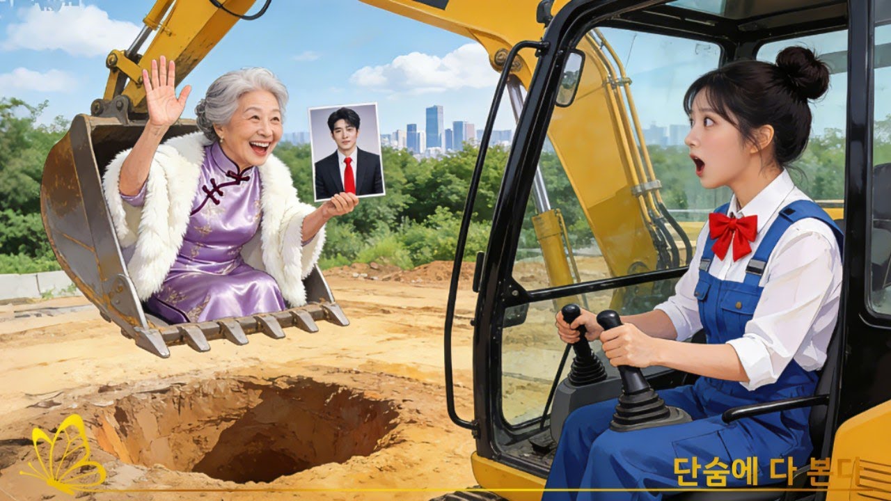 가난한 인턴이 굴착기로 구덩이에 빠진 할머니를 구했다. 할머니의 손자는 잘생긴 CEO였고, 그는 현장에서 인턴에게 청혼했다!#drama