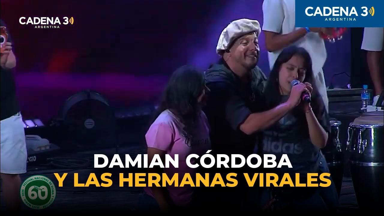 El momento viral: Dami&aacute;n C&oacute;rdoba invit&oacute; a las hermanas de los &ldquo;50 mil&rdquo; al escenario