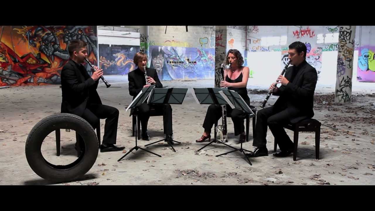Candide Overture by Leonard Bernstein- Quatuor de Clarinettes Anches Hantées (clarinet quartet)