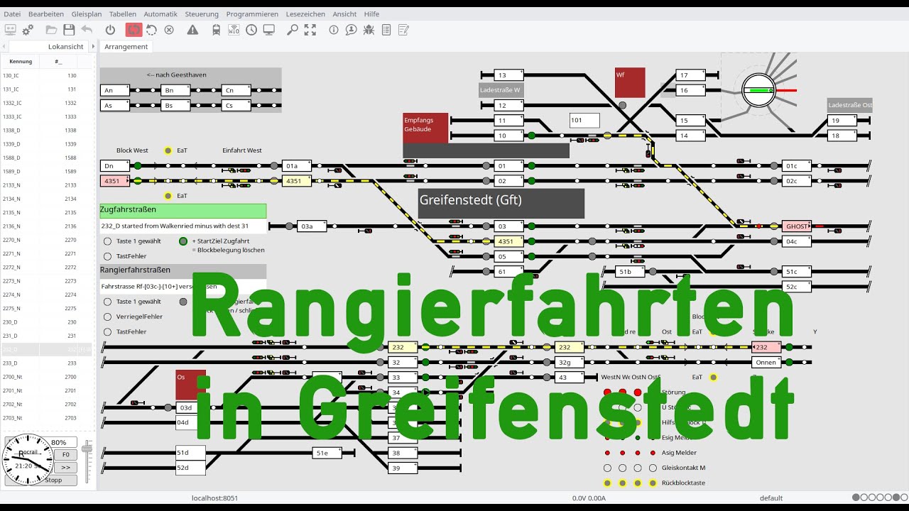 Rangierfahrten im FREMO Bahnhof Greifenstedt