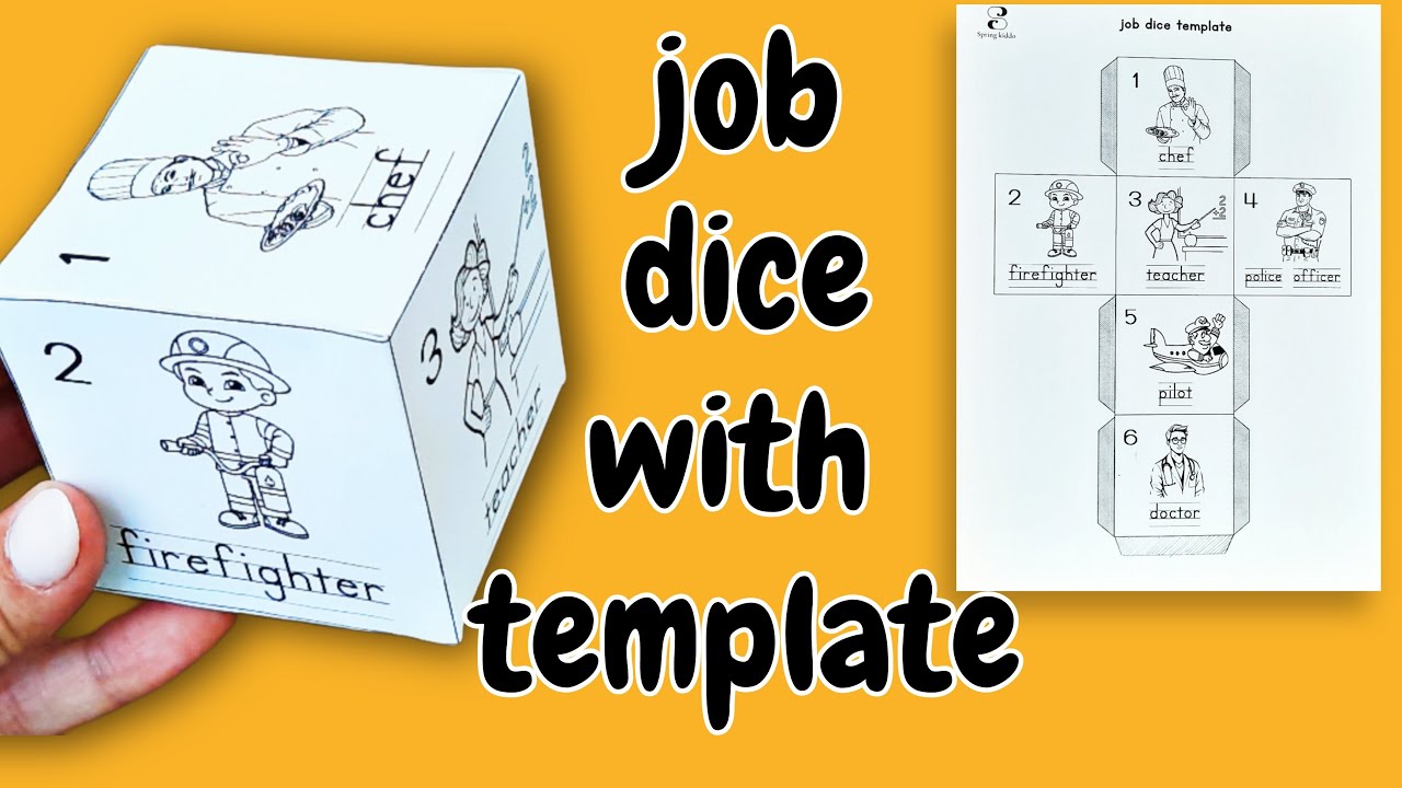 Roll and Learn: DIY Job Dice for Kids