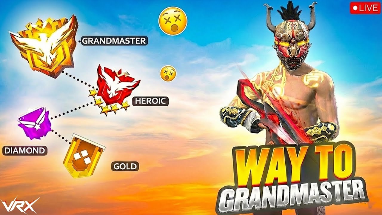 WATCH LIVE : NEW CSR SEASON RANK PUSH ROAD TO GRANDMASTER #fflive #freefirelive #guildtest1v1#vrx