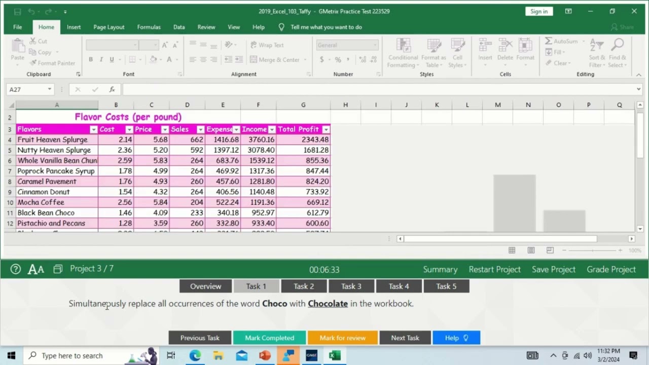 MOS EXCEL 2019   EXAM 1