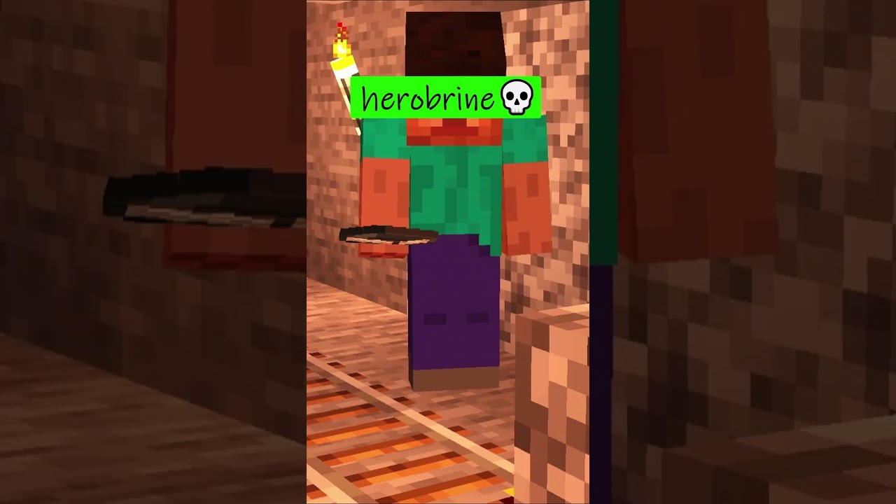 Human😀vs Herobrine💀0782 #minecraft #Herobrine #shorts