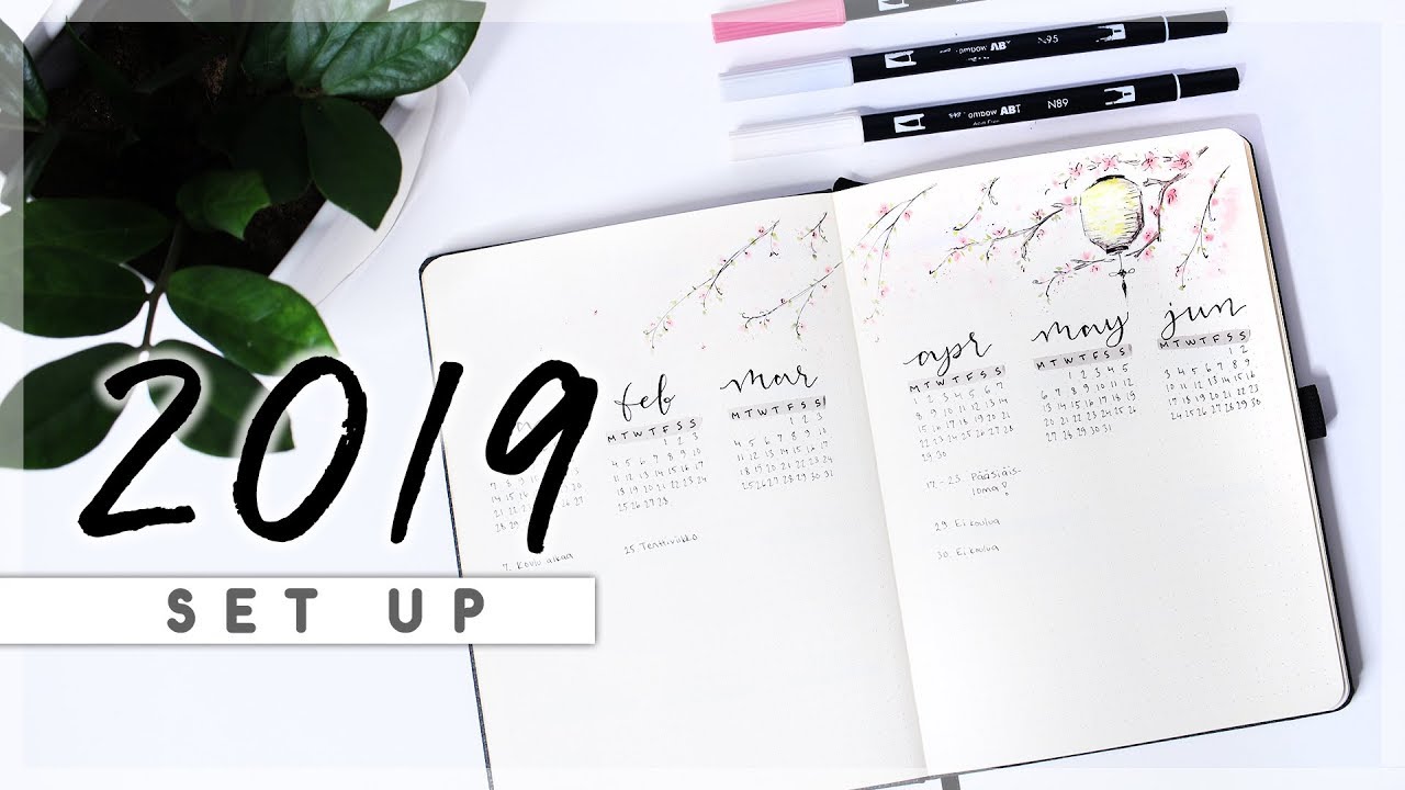 Bullet Journal Setup 2019 // My YEARLY Setup