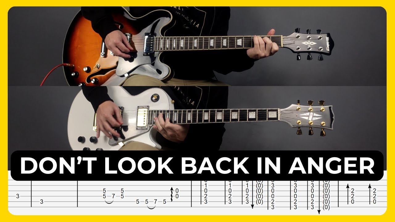 Don't Look Back In Anger - Oasis | Tabs | Guitar Lesson | Cover | Tutorial | Solo | All Guitar Parts