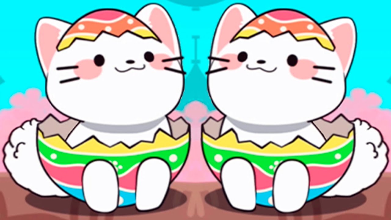 Duet Cats Cute Popcat Music - all SONG, TWIN CATS and FOOD