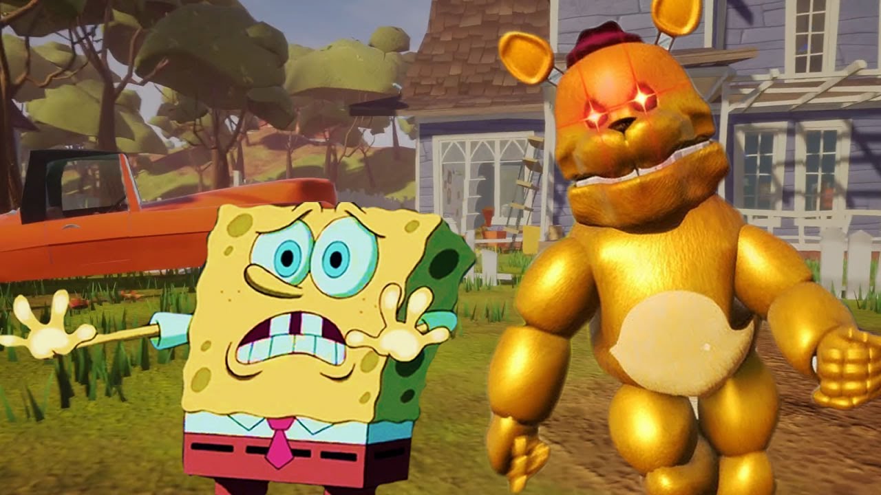 HELLO NEIGHBOR MAS O VIZINHO É O FREDDY FAZBEAR ULTRA RÁPIDO | Bob Esponja