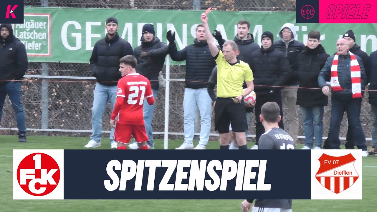 Stavridis on fire: Drei Platzverweise im FCK-Spitzenspiel | 1. FC Kaiserslautern U21 - FV Diefflen