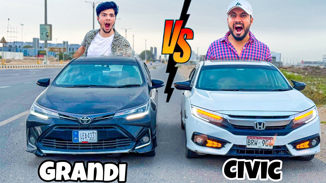 CIVIC VS GRANDE DRAG RACE FOR $100000 😱 ANAS BHAI KO GUSSA A GAYA 😳 ||