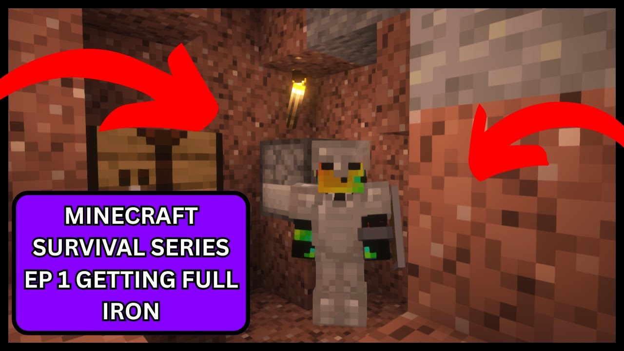 MINECRAFT SURVIVAL SERIES EP 1 GETTING FULL IRON