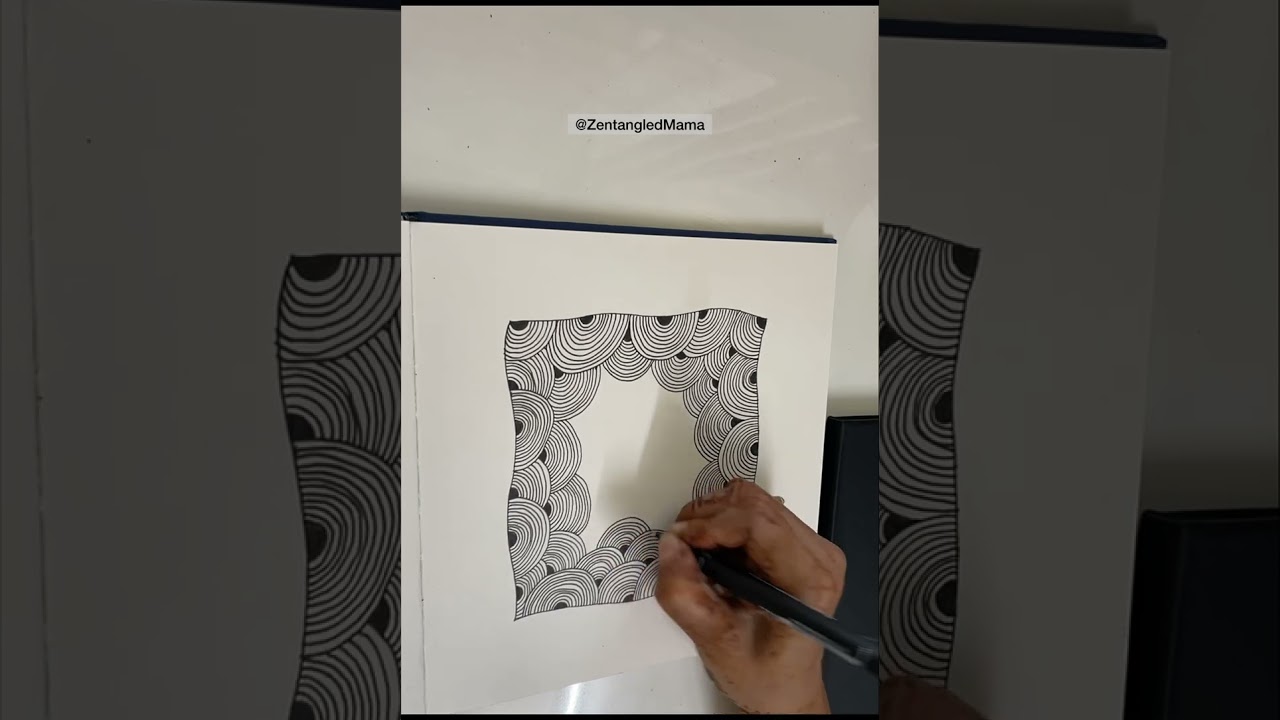 Zentangle | Mindful Art | Easy pattern | Relaxing Art | Zendoode | Art for everyone