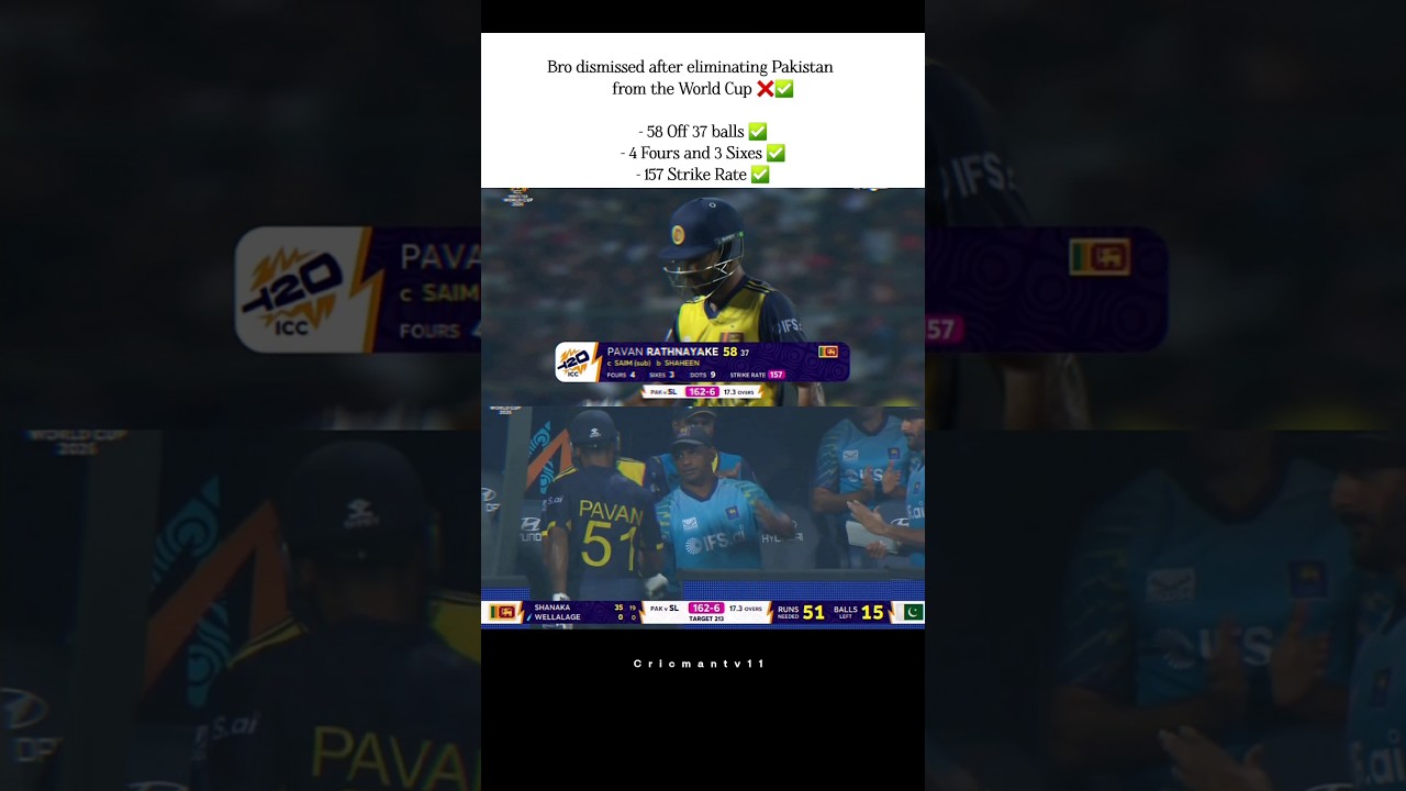 He Eliminated Pakistan & Then Got Out! 😳🔥 | 58 Off 37 Balls | Cricman TV #pakistancricket #shorts
